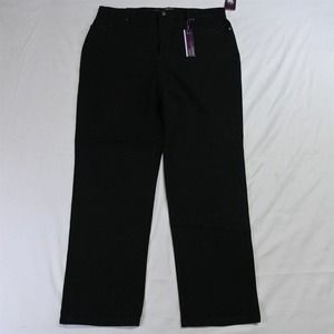 NEW Gloria Vanderbilt 16 Amanda Classic Taper Black Stretch Denim‎ Jeans